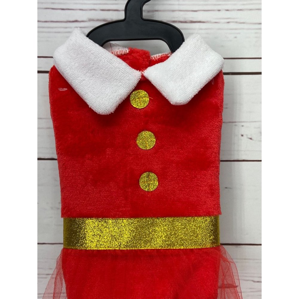 Silverpooch Red Santa Dog Costume Holiday Tutu Dress XS SIPQU12206